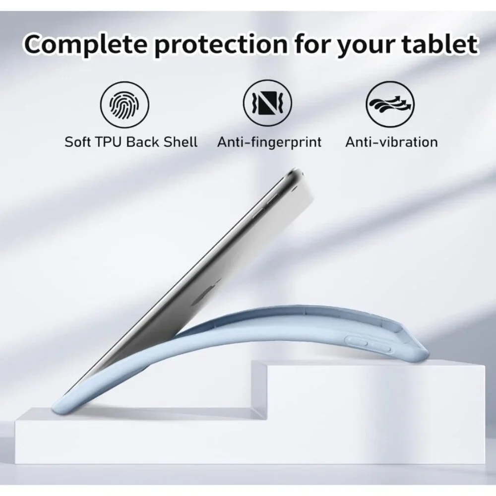 JKSML Protective Case with Pencil Holder for iPad 9/8/7 10.2 Inch, Auto Sleep/Wa